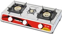 Nikai 3-Burner Stainless Steel Gas Stove Ng845 Silver/Gold/Black - thumbnail