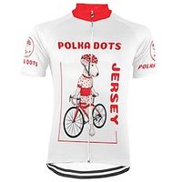 21Grams Men's Short Sleeve Cycling Jersey White Dog Bike Top Mountain Bike MTB Road Bike Cycling Spandex Polyester Breathable Quick Dry Moisture Wicking Sports Clothing Apparel  Athleisure Lightinthebox - thumbnail