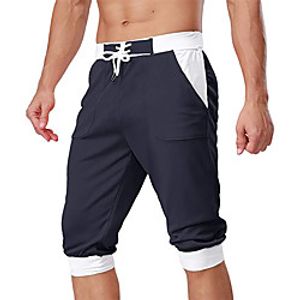 Men's Casual  Sporty Athleisure Quick Dry Breathable Sports Daily Beach Chinos Shorts Pants Plain Short Drawstring Elastic Waist White Black Blue Red Navy Blue Lightinthebox