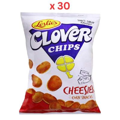 Leslies Clover Chips 145G Cheese Pack of 30