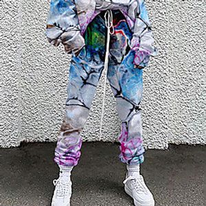 Women's Basic Soft Comfort Going out Gym Sweatpants Pants Graphic Prints Colorful Full Length Elastic Drawstring Design Print Green Lightinthebox