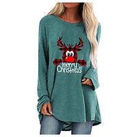 Women's Shift Dress Short Mini Dress Blue Blushing Pink Gray White Black Brown Long Sleeve Letter Animal Print Fall Round Neck Casual Christmas 2021 S M L XL XXL 3XL 4XL 5XL miniinthebox - thumbnail