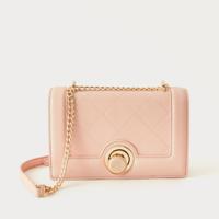 Sasha Embroidered Crossbody Bag with Adjustable Strap and Flap Closure