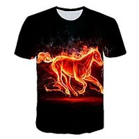 Men's T shirt Geometric 3D Plus Size Print Short Sleeve Daily Tops Basic Streetwear Black miniinthebox - thumbnail