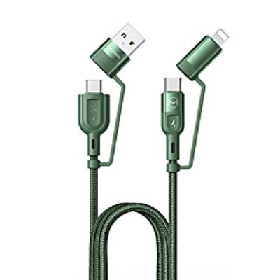 MCDODO Micro USB Lightning USB C Cable All-In-1 1 to 4 Quick Charge 3 A 1.2m(4Ft) TPE For Samsung Xiaomi Huawei Phone Accessory miniinthebox