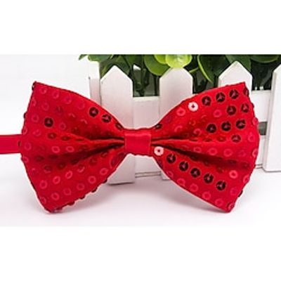 Christmas Bow Tie Men's Stylish Sequins Christmas Halloween New Year Christmas Eve Polyester Sequin Cravat miniinthebox