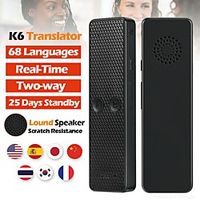 Language Translator Device 68 Languages Portable Language Translator Device 35.56 mm Rechargeable Real Time 2-way Translation for Business Learning miniinthebox - thumbnail