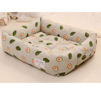 Avocado Print Dog And Cat Indoor Washable Bed - 60x50cm