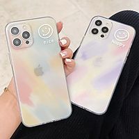 Phone Case For Apple Back Cover iPhone 12 Pro Max 11 SE 2020 X XR XS Max 8 7 Shockproof Dustproof Color Gradient Word  Phrase Geometric Pattern TPU Lightinthebox - thumbnail