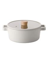 Neoflam FIKA Cast Aluminum 22cm Casserole with Glass Lid Induction Type