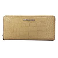 Michael Kors Jet Set Large Camel Animal Print Leather Continental Wrist Wallet (93119)