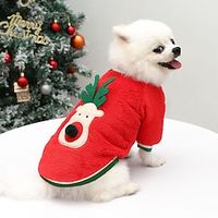 Pet Christmas cloth French Bulldog Pet Deer Face Christmas Teddy Bears Autumn and Winter Lightinthebox - thumbnail