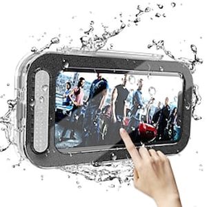 Phone Waterproof Holder Bathroom Home Wall Case Stand Box Self-adhesive Touch Screen Shell Shower Sealing Storage Lightinthebox