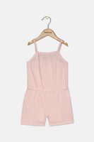 Toddler Girls Sleeveless Plain Romper Pink Toddler Girls Sleeveless Plain Romper Pink