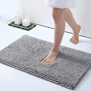 Luxury Chenille Bath Rug, Extra Soft and Absorbent Shaggy Bathroom Mat Rugs, Machine Washable, Non-Slip Plush Carpet Runner for Tub, Shower, and Bath Room miniinthebox