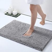 Luxury Chenille Bath Rug, Extra Soft and Absorbent Shaggy Bathroom Mat Rugs, Machine Washable, Non-Slip Plush Carpet Runner for Tub, Shower, and Bath Room miniinthebox - thumbnail