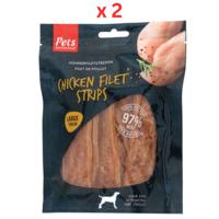 Pets Unlimited Chicken Filet Strips Large Dog Treats 150g Pack Of 2