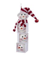 Homesmiths Christmas 6.25 inch Snowman Head Block Homesmiths Christmas 6.25 inch Snowman Head Block