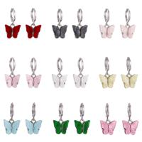 Amazon Cross-border Jewelry Fashion Color Preserving Earrings Acetate Edition Butterfly Earrings Color Popular Earrings Earrings