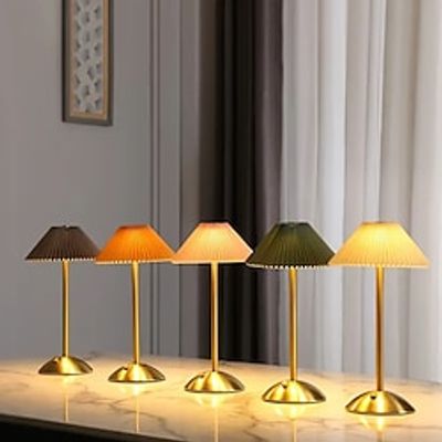 Metal Retro Led Table Lamp USB Rechargeable Night Light Bedside Lamp Cordless Table Lamp Brightness Adjustable For Hotel Bar Home Restaurant Decor Lighting 1X Lightinthebox