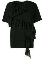 Goen.J ruffle lace-detail top - Black