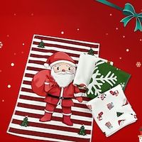 Christmas Towels Pack Medium Towel, Ring Spun Cotton Lightweight and Highly Absorbent Quick Drying Towels, Premium Towels Bathroom Lightinthebox - thumbnail
