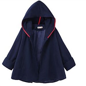 Women's Coat Daily Fall Winter Regular Coat Loose Warm Casual Jacket Long Sleeve Solid Color Modern Style khaki Dark Blue Lightinthebox
