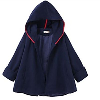 Women's Coat Daily Fall Winter Regular Coat Loose Warm Casual Jacket Long Sleeve Solid Color Modern Style khaki Dark Blue Lightinthebox