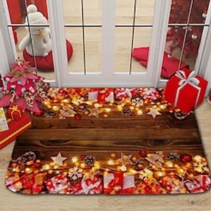 Christmas Bath Rugs Sponge Foam for Bathroom,Durable Soft Flannel Mat Bright 3D Print Rug, Clearance MatS for Forlaundry Room and Kitchen Lightinthebox