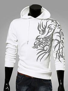 Drawstring Special Printed Men Hoodie