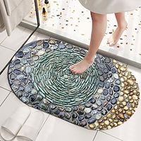 Cobblestone Diatomaceous Earth Bath Mat  Super Absorbent Bathroom Rug Door Mat New Design miniinthebox - thumbnail
