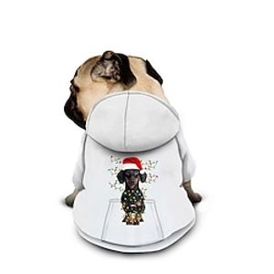 Dog Christmas Outfit Merry Christmas Print Dog Cat Pet Pouch Hoodie Graphic Fashion Casual Outdoor Casual Daily Dog Clothes Puppy Clothes Dog Outfits Waterproof Red Costume for Girl and Boy Dog Polyster XXL Lightinthebox
