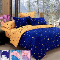 4pcs Bedding Suit Polyester Fibre Star Moon Printed