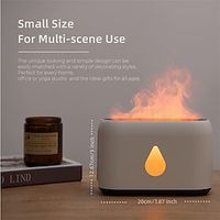 Flame Aroma Diffuser Essential Oil Aromatherapy Diffuser Humidifier with Flame Night Light 3 Timer  Adjustable Brightness - Super Quiet Scent Diffuser for Home Office Lightinthebox - thumbnail