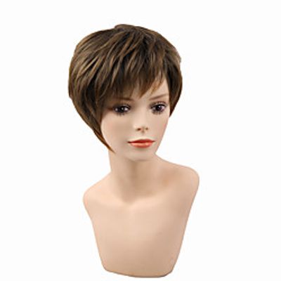 Short Female Haircut Puffy Straight Natural Short Synthetic Hair Wigs For American Africa Women miniinthebox