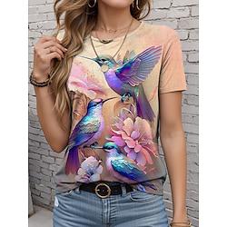 Women's T shirt Tee Daily Yellow Short Sleeve Fashion Crew Neck Summer Lightinthebox