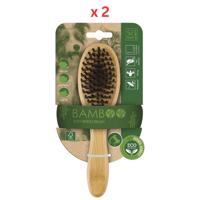 M-Pets Bamboo Soft Bristle Brush Pack Of 2