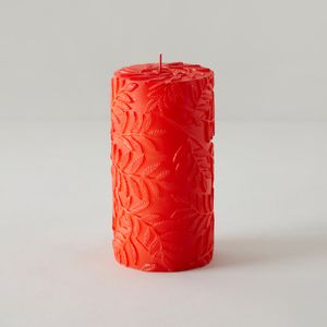 Spring Safari Leaf Trellis Pillar Candle - 400 gms