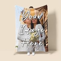 Customized Valentine's Day Flannel Fleece Blanket - Personalized Cozy Blanket for a Romantic Evening Lightinthebox - thumbnail