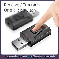 USB Bluetooth 5.0 Transmitter Receiver Mic 3 in 1 EDR Adapter Dongle 3.5mm AUX for TV PC Headphones Home Stereo Car HIFI Audio Lightinthebox - thumbnail