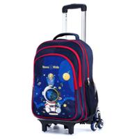 Nova Kids Trolley School Bag Set Of 5 - 16 Inch - Astronaut Blue