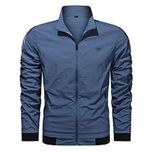Men's Jacket Print Print Sporty Summer Jackets Regular Sport Long Sleeve Polyester Coat Tops White Lightinthebox