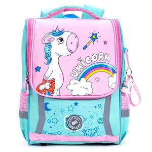 Eazy Kids School Bag Unicorn - Green - Pink