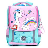 Eazy Kids School Bag Unicorn - Green - Pink