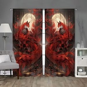 Foxes Curtains Drape Panels For Living Room Bedroom Kitchen Window Treatments Thermal Insulated Room Darkening Lightinthebox