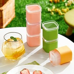 Large Ice Tray Freestanding Silicone Ice Cube Mold Summer Household Storage Ice Box with Lid Kitchen Accessories Lightinthebox