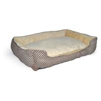 K & H Self-Warming Lounge Sleeper Pet Bed - Medium - Brown - Square Print (61 x 76 cm) - thumbnail