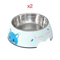 Cozy Paws Single Melamine Bowl Green Kitty - 14X17.5X6Cm (Pack of 2) Cozy Paws Single Melamine Bowl Green Kitty - 14X17.5X6Cm (Pack of 2)
