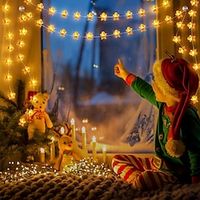 Christmas Candy Garland Lights 2m 20LEDs Christmas Snowman Fairy String Lights Battery Powered Xmas Holiday Party Garden Tree Home Decoration Lightinthebox - thumbnail