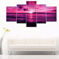 5Pcs Sea Sunset Canvas Painting